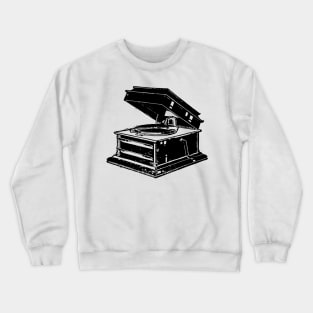 Old Record Player Crewneck Sweatshirt